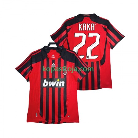 Billiga Fotbollströjor AC Milan KAKA 22 2007 2008 Retro Hemma tröja Kortärmad